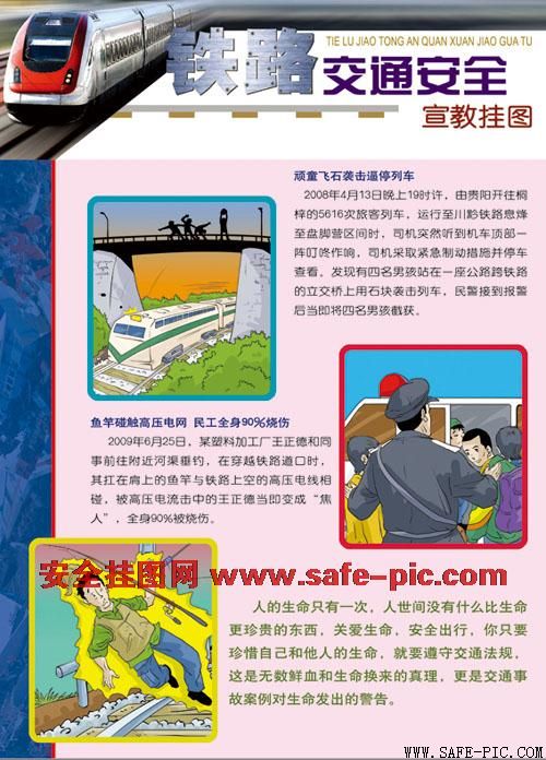 铁路交通安全知识宣教挂图,交通安全知识挂图,铁路安全知识挂图