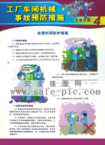 車間機械事故預防安全掛圖