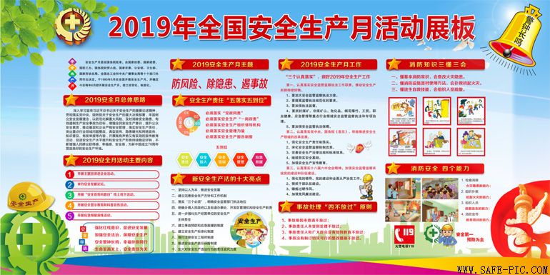 “2019年全国安全生产月活动展板